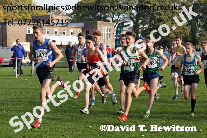 Mens under-17s Northern Cross Country Relays, Graves Park, Sheffield. Photo: David T. Hewitson/Sports for All Pics